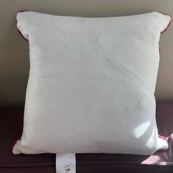 Z Gallerie pair of Decorative Pillows with Red stitching - New